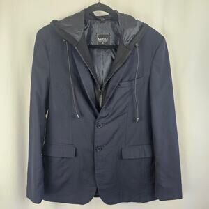 Baubax Modern Navy Hooded Travel Blazer Jacket Men’s M